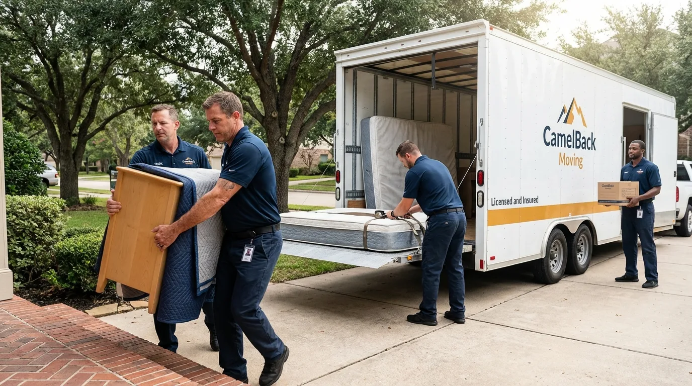 Crew loading residential truck for cross-state move from Fanwood, NJ